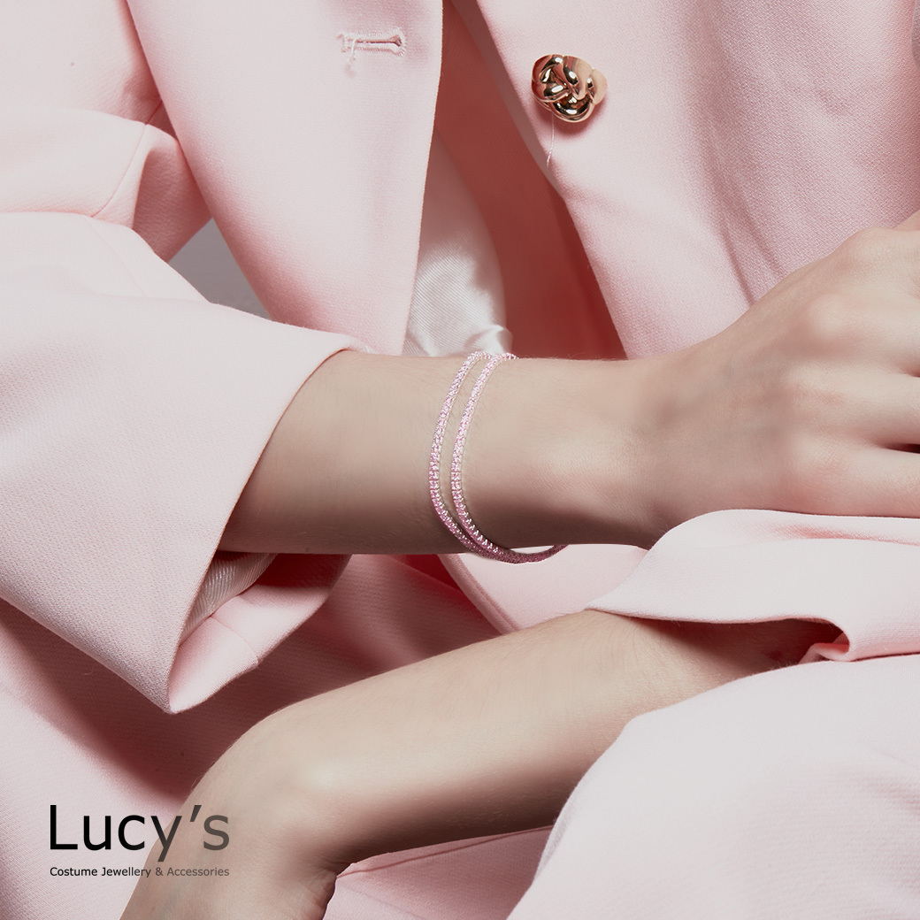 彩虹手鍊｜925純銀 增強愛情運 (銀粉) (128964)