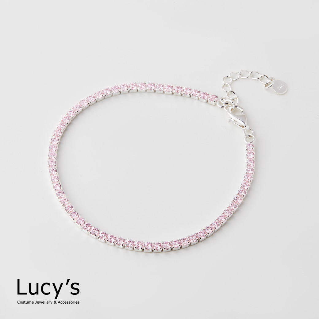 彩虹手鍊｜925純銀 增強愛情運 (銀粉) (128964)