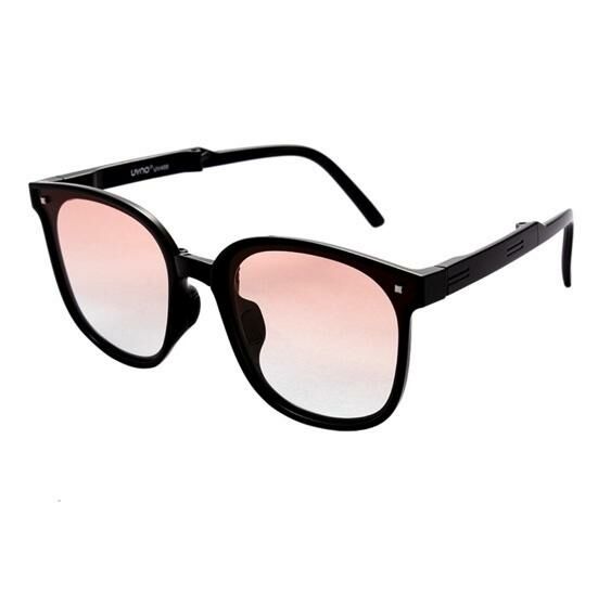 Hot style foldable anti-UV sunglasses (adult type A glossy surface-twilight pink orange)