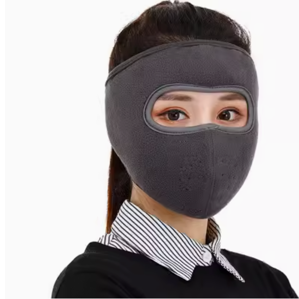 Popular windproof and anti-freeze face mask (grey-with vents [thick teddy velvet])