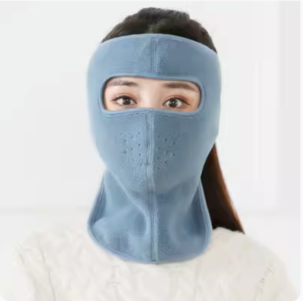 The most popular windproof and anti-freeze face mask (neck protection blue - with vents [thick polar fleece])