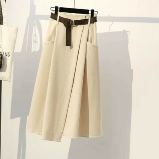 Hot selling high-waisted skirt [Apricot] [M-4XL] (please contact customer service to confirm the delivery size after placing the order)