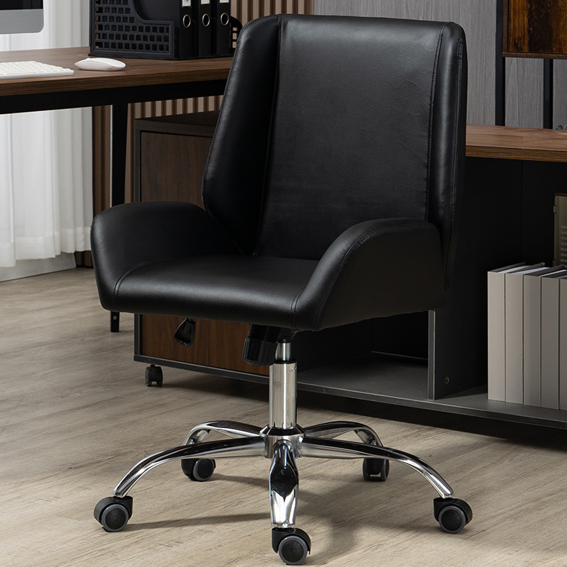 Popular office chair computer chair ergonomic chair lift chair (short model black)