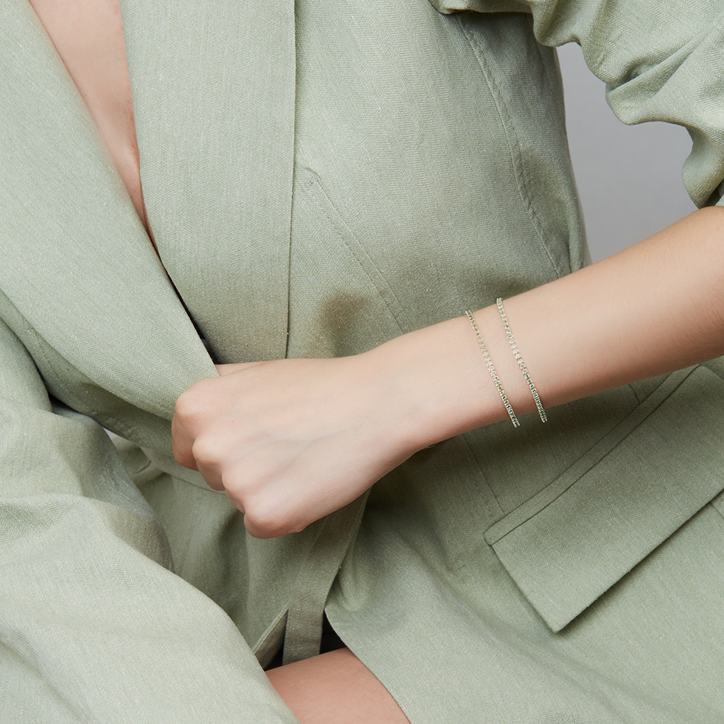 彩虹手鍊｜925純銀 正能量加倍 (銀綠) (128961)