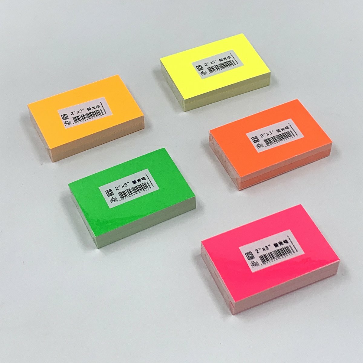 2" x 3" 熒光便條卡 - 1包