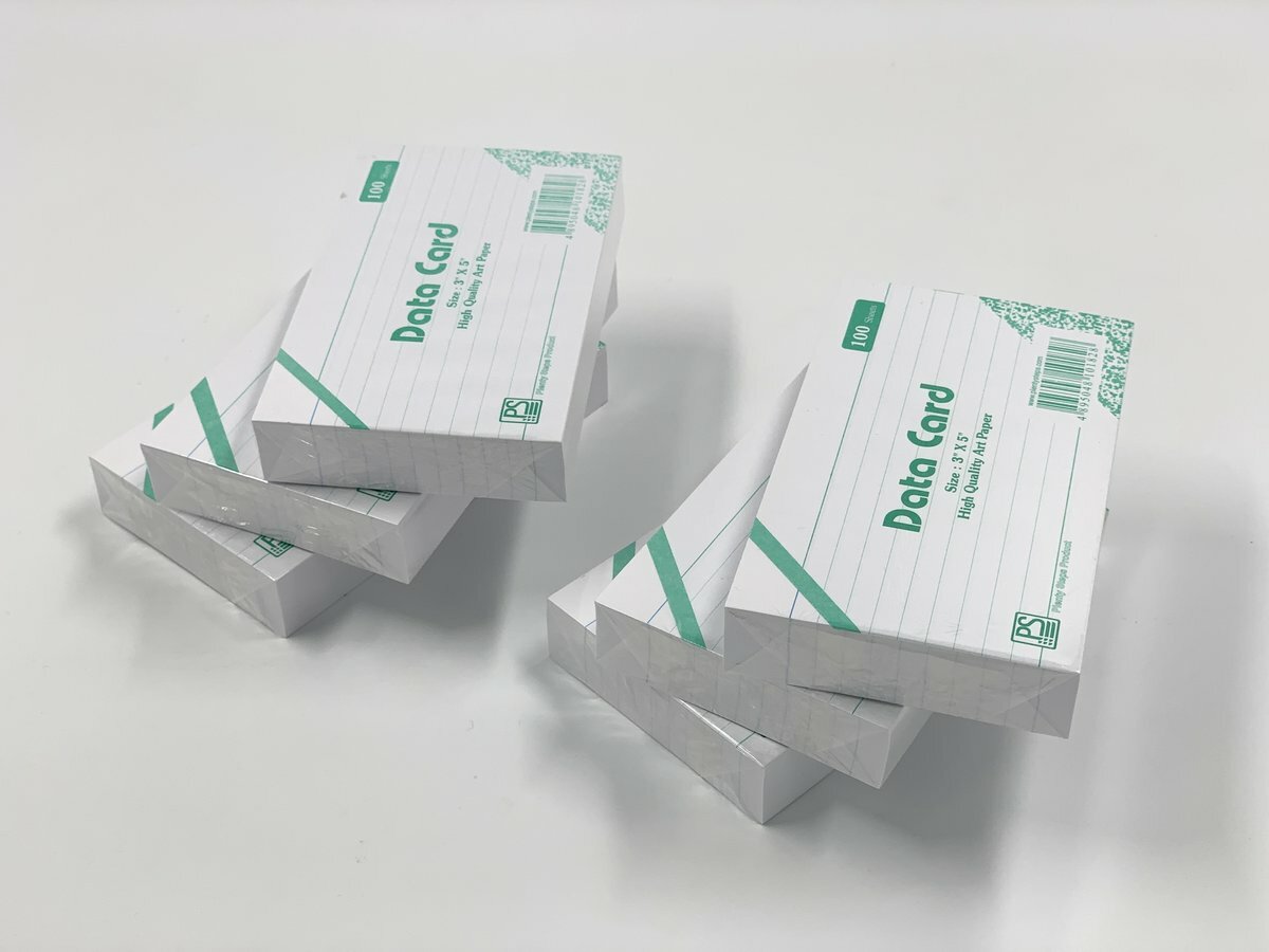 3" x 5" 資料 行卡 - 1包