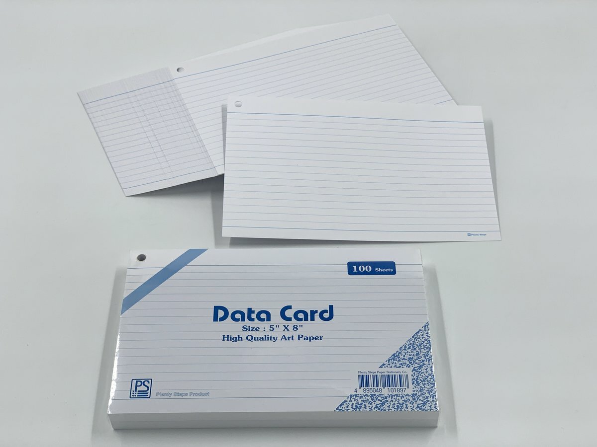 5" x 8" 資料 行卡 - 1包