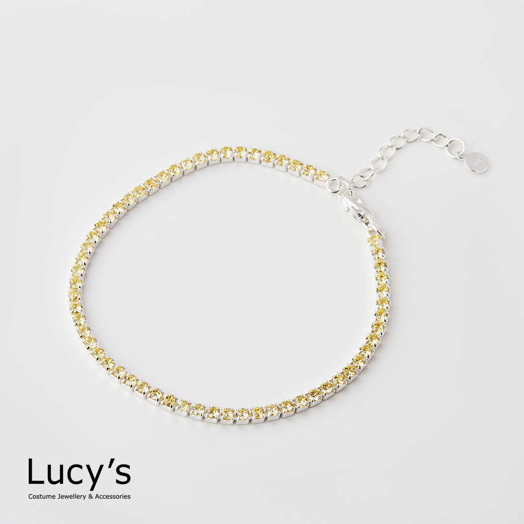 彩虹手鍊｜925純銀 靜心除雜念 (銀黃) (128960)