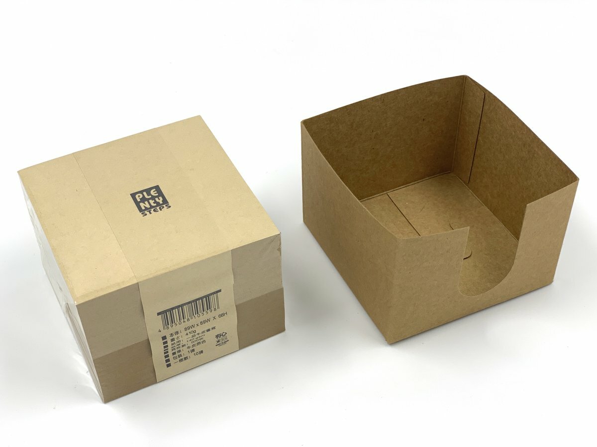 3.5" x 3.5" 牛皮便條紙連紙座 - 1盒