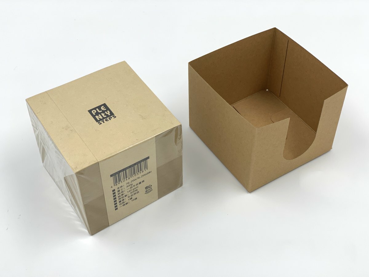 3" x 3" 牛皮便條紙連紙座 - 1盒