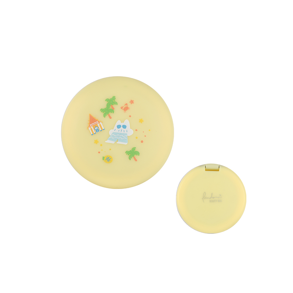 【插畫家聯名】摺疊隨身鏡 (河馬泰泰)