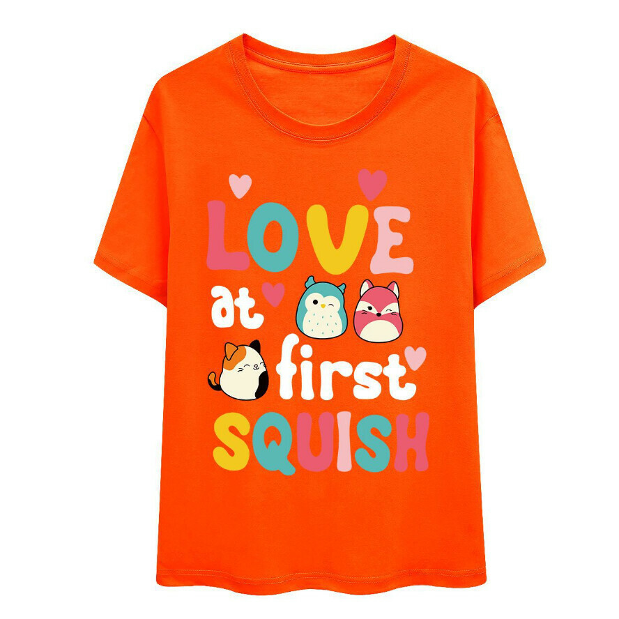 Adult T-shirt (2243 Adult Orange) (Size: S-XXXXXL) (Contact customer service after placing the order to confirm the delivery size)