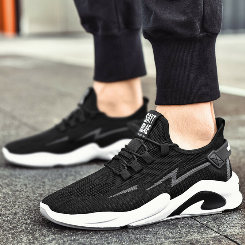 Casual sneakers [black] [size 39-44] [contact customer service after placing order to confirm delivery size]