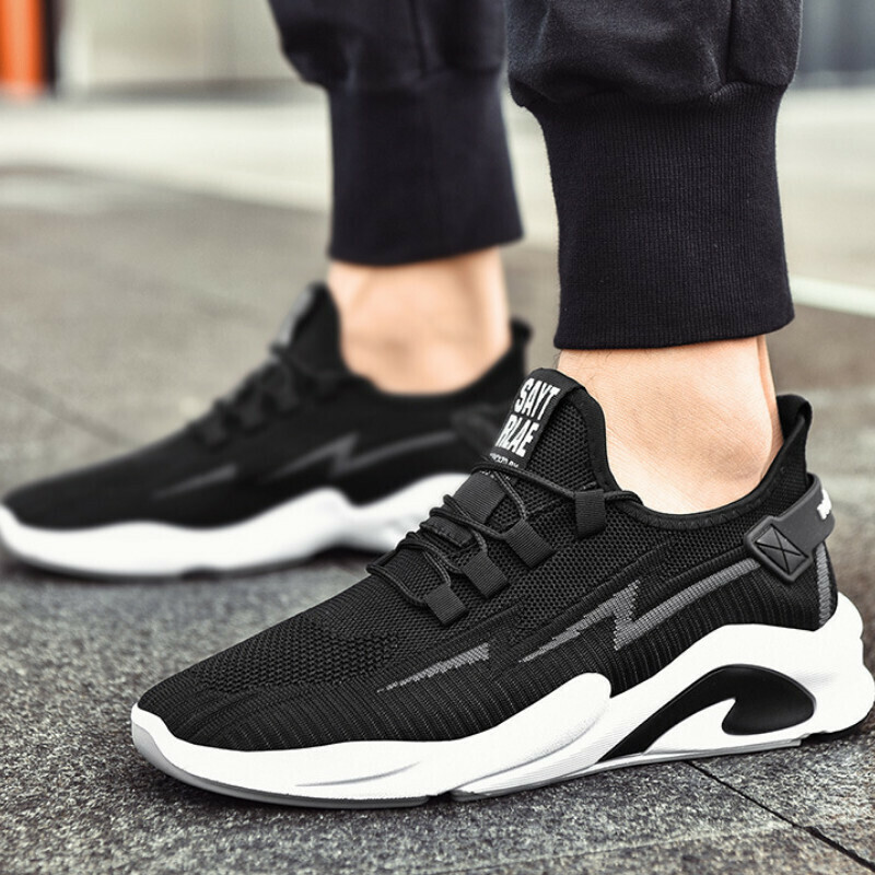 Casual sneakers [black] [size 39-44] [contact customer service after placing order to confirm delivery size]