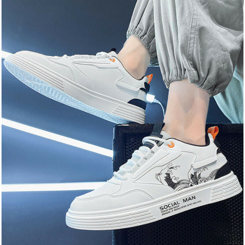 Casual sports shoes [white and black] [size 39-44] [contact customer service after placing the order to confirm the delivery size]