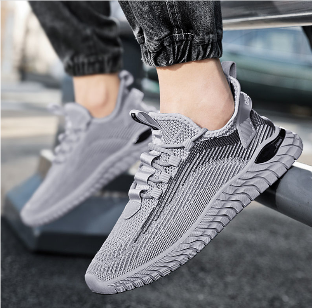 Men's breathable soft-soled sneakers (137-001-grey) (size: 39-44) (please contact customer service to confirm the delivery size after placing the order)