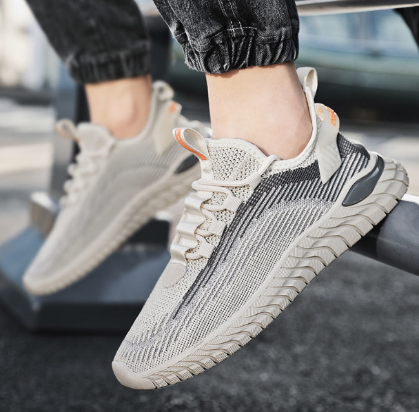 Men's breathable soft-soled sneakers (137-001-beige) (size: 39-44) (please contact customer service to confirm the delivery size after placing the order)