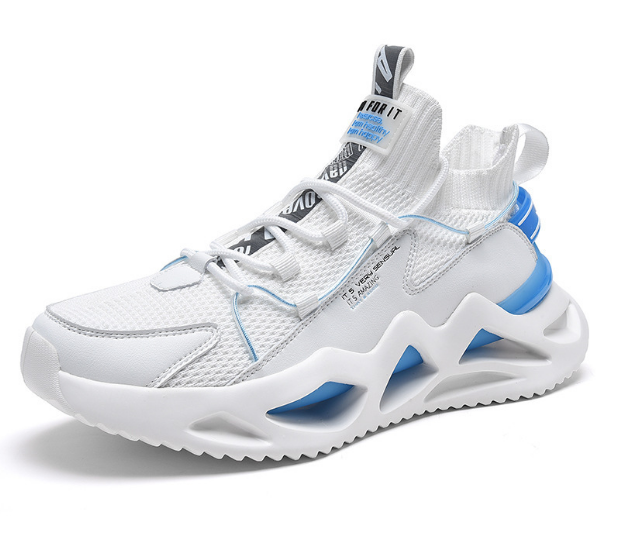 Men's lightweight mesh breathable running shoes (zm-038-white) (size: 39-45) (please contact customer service to confirm the delivery size after placing the order)