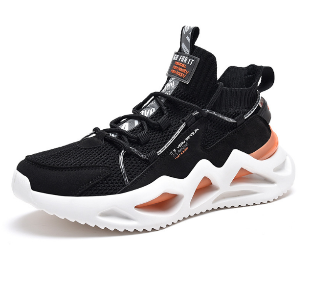 Men's lightweight mesh breathable running shoes (zm-038-black) (size: 39-45) (please contact customer service to confirm the delivery size after placing the order)