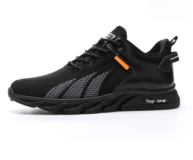 Men's lightweight mesh breathable sneakers (black) (size: 39-44) (please contact customer service to confirm the delivery size after placing the order)