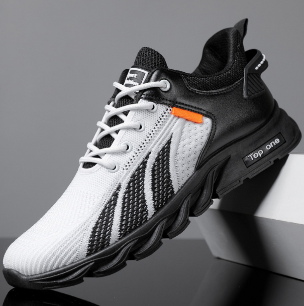 Men's lightweight mesh breathable sneakers (white) (size: 39-44) (please contact customer service to confirm the delivery size after placing the order)