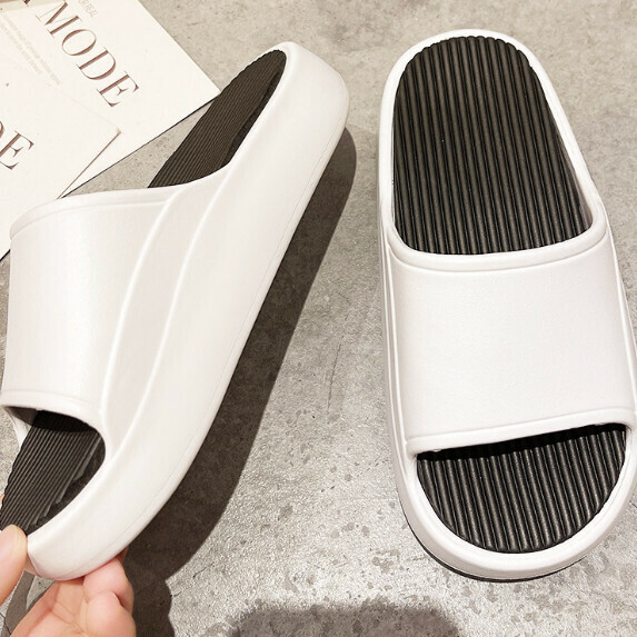 Thick-soled home sandals for men (white [size 36_45] (contact customer service after placing the order to confirm the delivery size)