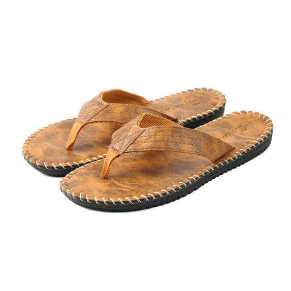 Thick-soled flip-flops for men (camel [size 40_44] (contact customer service after placing the order to confirm the delivery size)