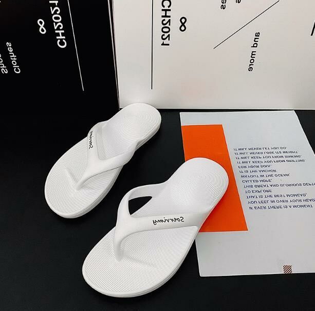 (White size 35-44) Flip-flops, sandals, beach shoes (contact customer service after placing the order to confirm delivery size)