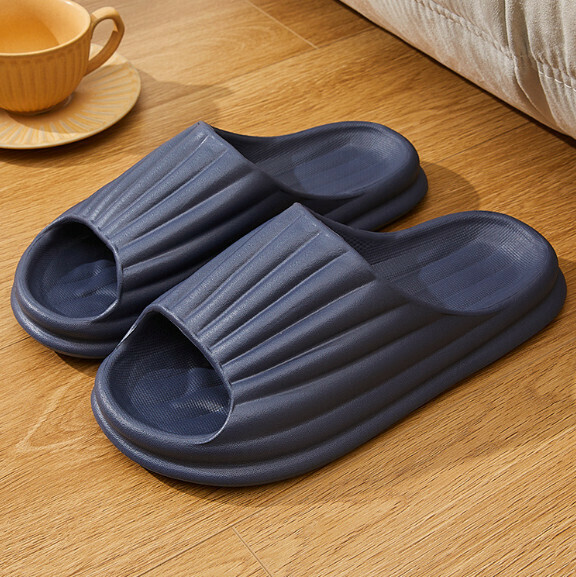 Home thick-soled slippers [Navy Blue] (Size: 40-45) [Please contact customer service to confirm the delivery size after placing the order]