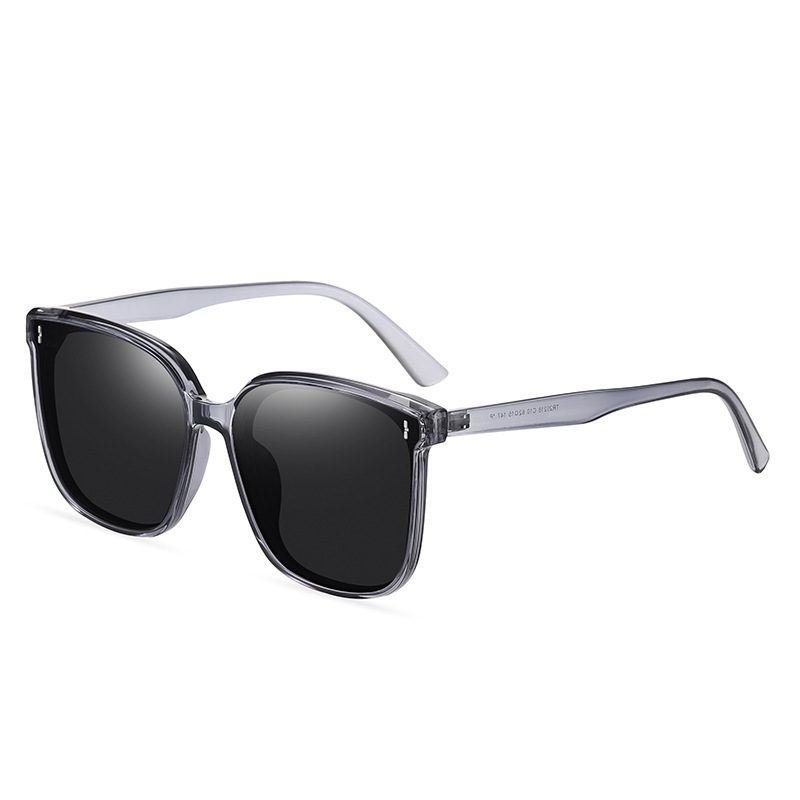 New style myopia sunglasses women's nylon sunglasses (nude mirror B transparent gray frame vertical + 1.1 polarized lens 20218)