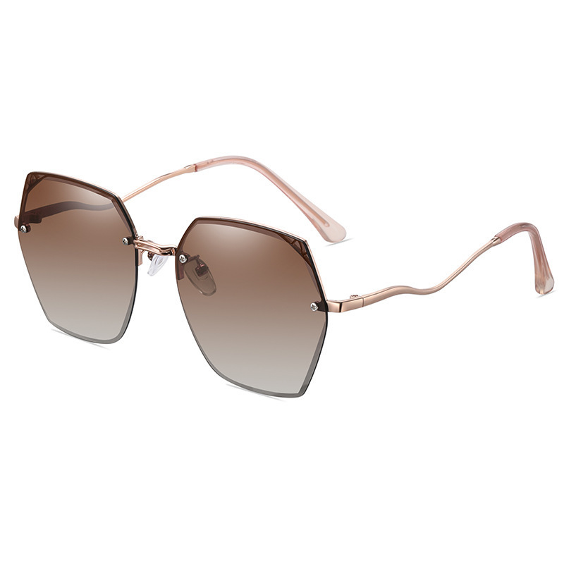 Sunglasses Driving Day and Night Glasses for Men and Women Driving Driver Sunglasses (Nude Glasses Gold Frame + Gradient Tea Lenses)