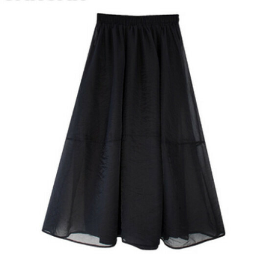 Hot selling mesh A-line skirt [black] [S-3XL size] (please contact customer service to confirm the delivery size after placing the order)