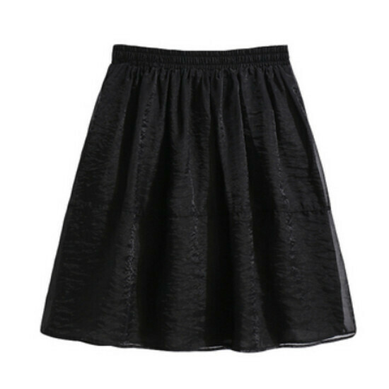 Hot Selling High Waist Organza Skirt [Black] [M-4XL] (please contact customer service to confirm the delivery size after placing the order)