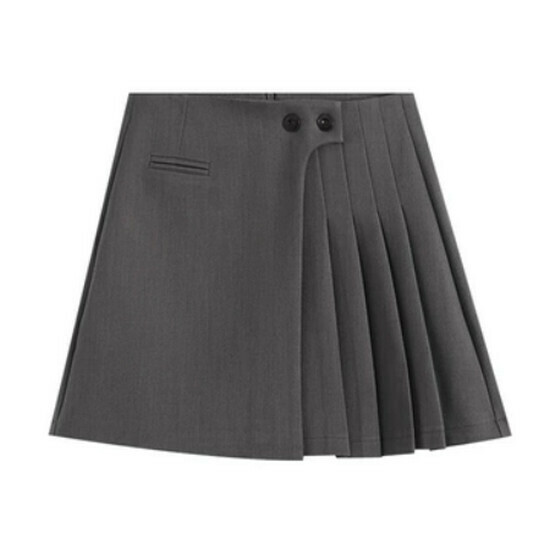 Hot selling pleated high waist skirt [grey] [S-2XL size] (please contact customer service to confirm the delivery size after placing the order)