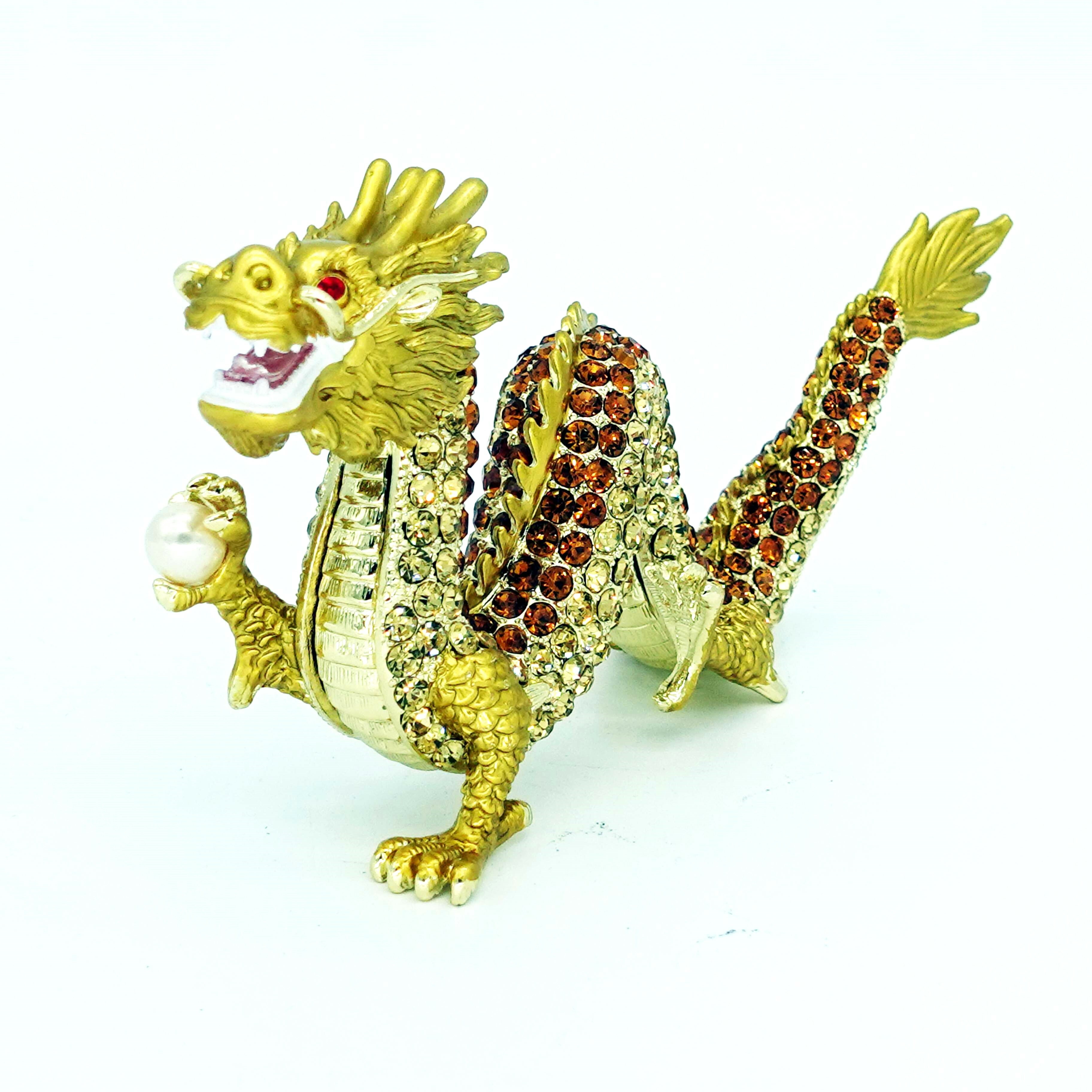 ADELINA crystal and enamel dragon