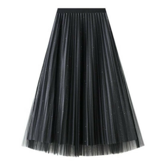 Hot selling mesh pleated skirt [grey] [S-2XL size] (please contact customer service to confirm the delivery size after placing the order)