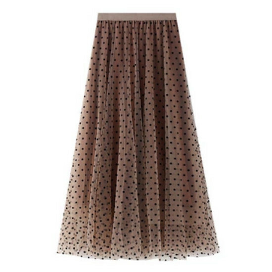 Hot selling drapey mesh skirt [brown] [S-2XL size] (please contact customer service to confirm the delivery size after placing the order)