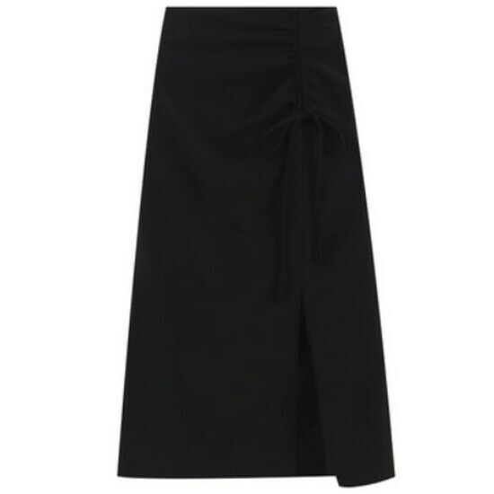 Hot selling pleated drawstring skirt [black] [M-4XL size] (please contact customer service to confirm the delivery size after placing the order)