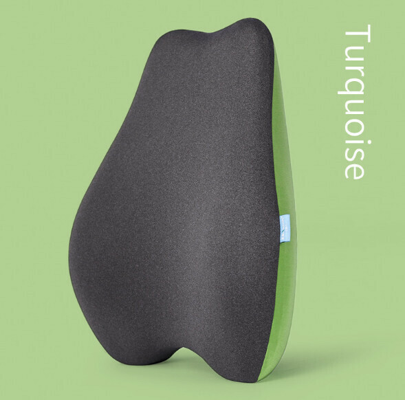 Hot recommended office seat memory foam lumbar cushion (sapphire green) (size: 40*50*14cm)