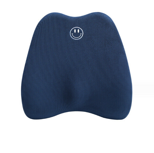 Hot recommended office memory foam waist cushion (dark blue) (size: 41*42*11cm)