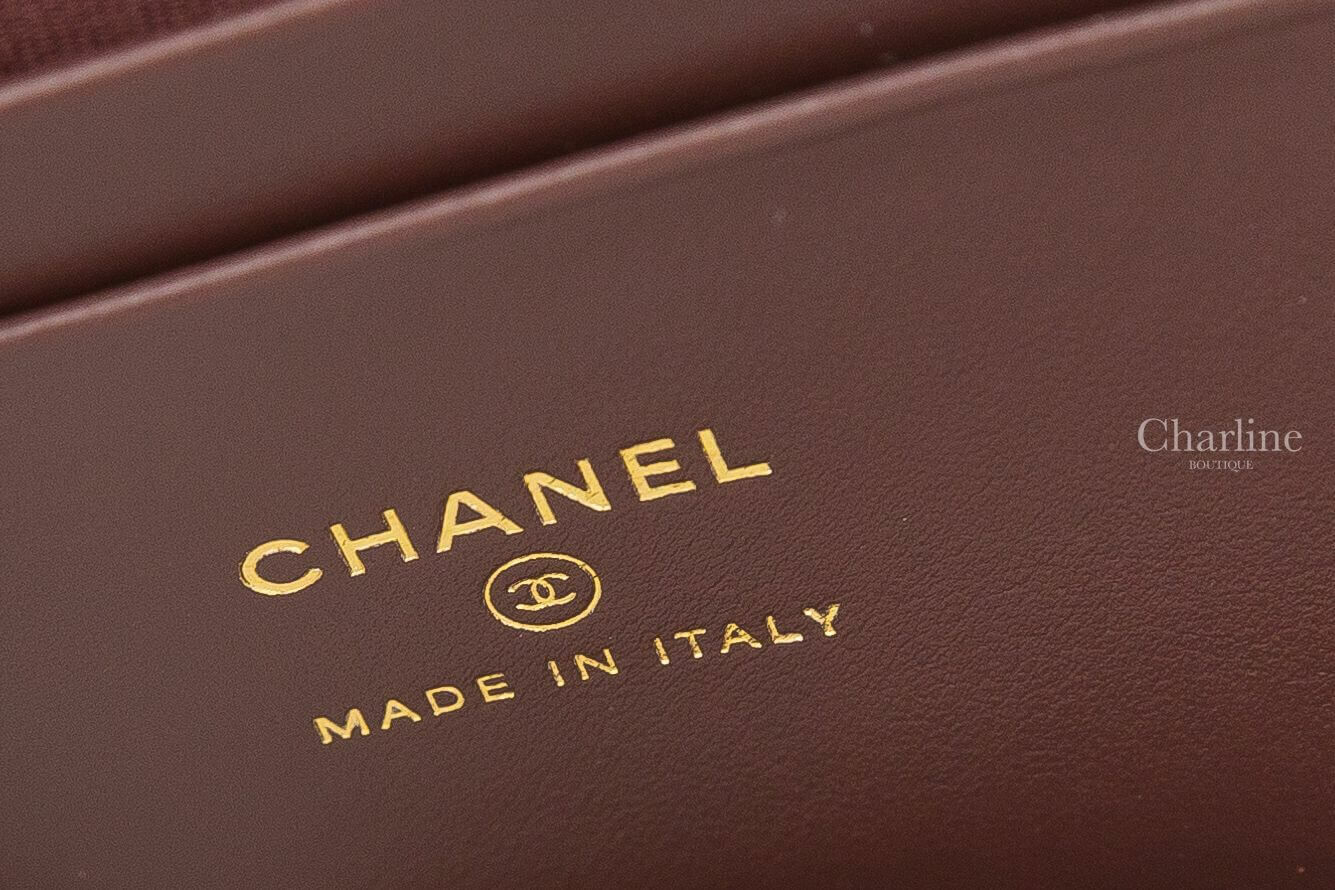 Chanel Coin Purse 黑色金CC荔枝拉鍊方形零錢包-Charline