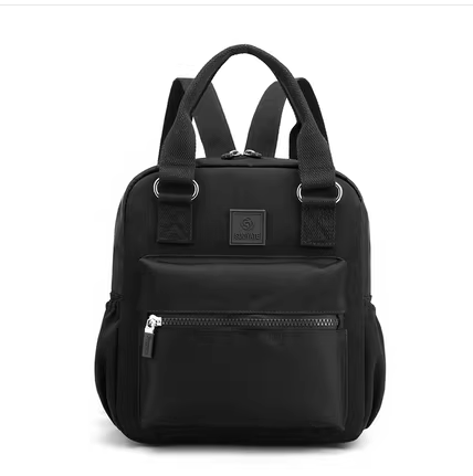Popular lightweight backpack for women, mom bag, travel and leisure bag, multi-function [black]