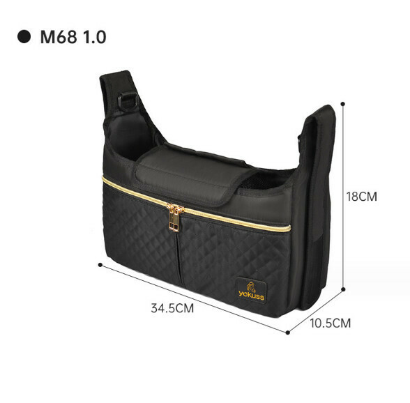 Popular outdoor single shoulder mommy bag (first generation black) (size: 34.5*10.5*18cm)