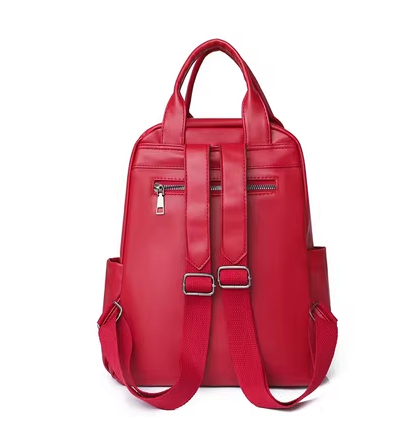 Popular lightweight backpack for women, mom bag, travel and leisure bag, multi-function [red]