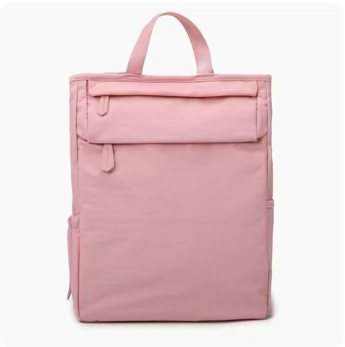Popular fashionable large-capacity mommy backpack, multifunctional mother and baby bag, lightweight handbag for going out (Sakura Pink)