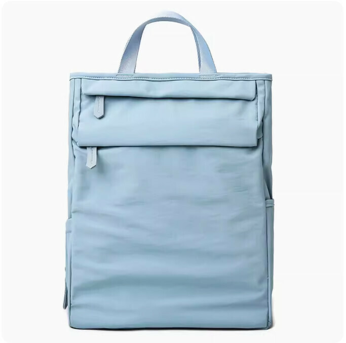Popular fashionable large-capacity mommy backpack, multifunctional mother and baby bag, lightweight handbag for going out (blue)