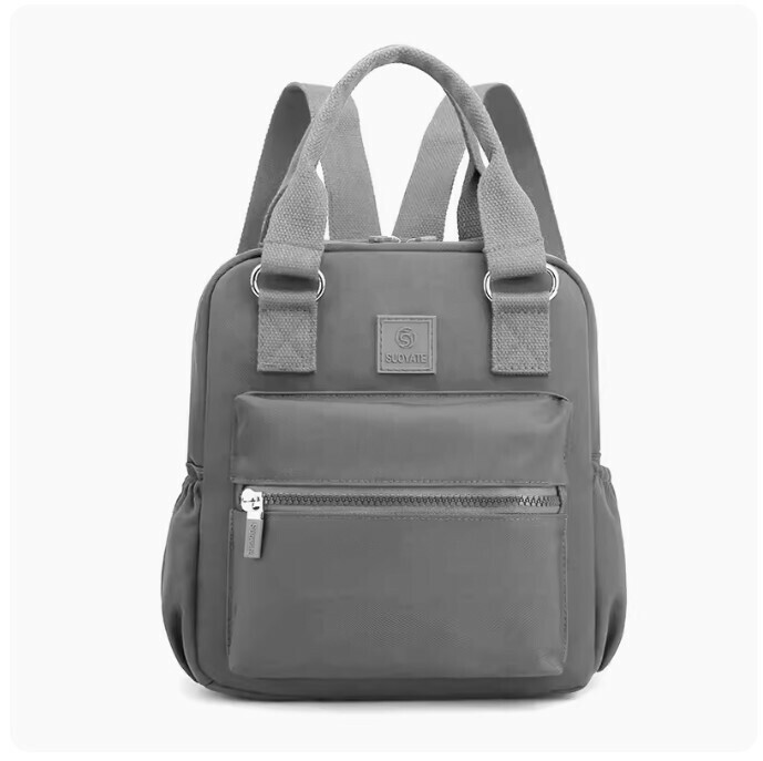 Popular mommy and baby bag, lightweight portable backpack for going out (grey)