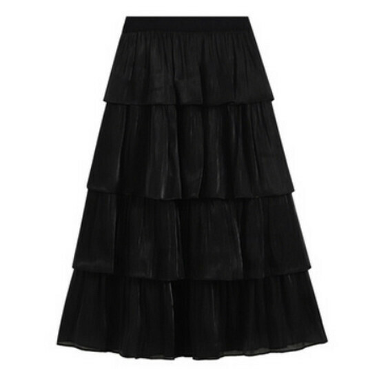 Hot Selling Layer Cake Skirt [Black] [S-2XL] (please contact customer service to confirm the delivery size after placing the order)