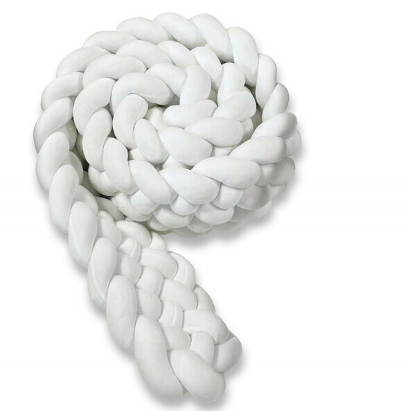 Hot selling 6-strand twist braided anti-collision bedside pillow (white) (400cm)