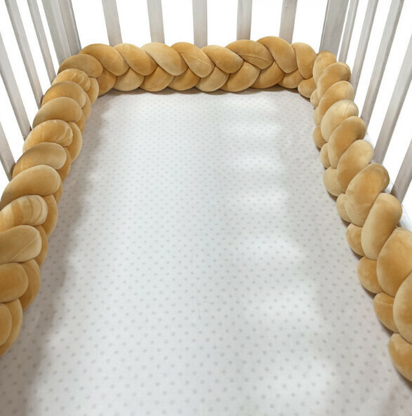 Hot selling anti-fall and anti-collision braided bedside pillow (NO3 camel) (200cm three strands)